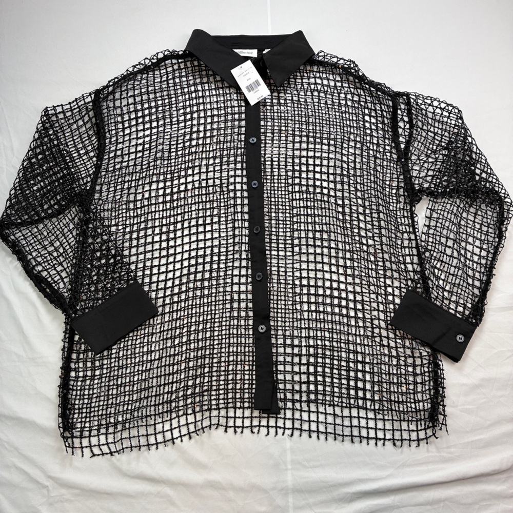 Willow & Root Mesh Button Up.